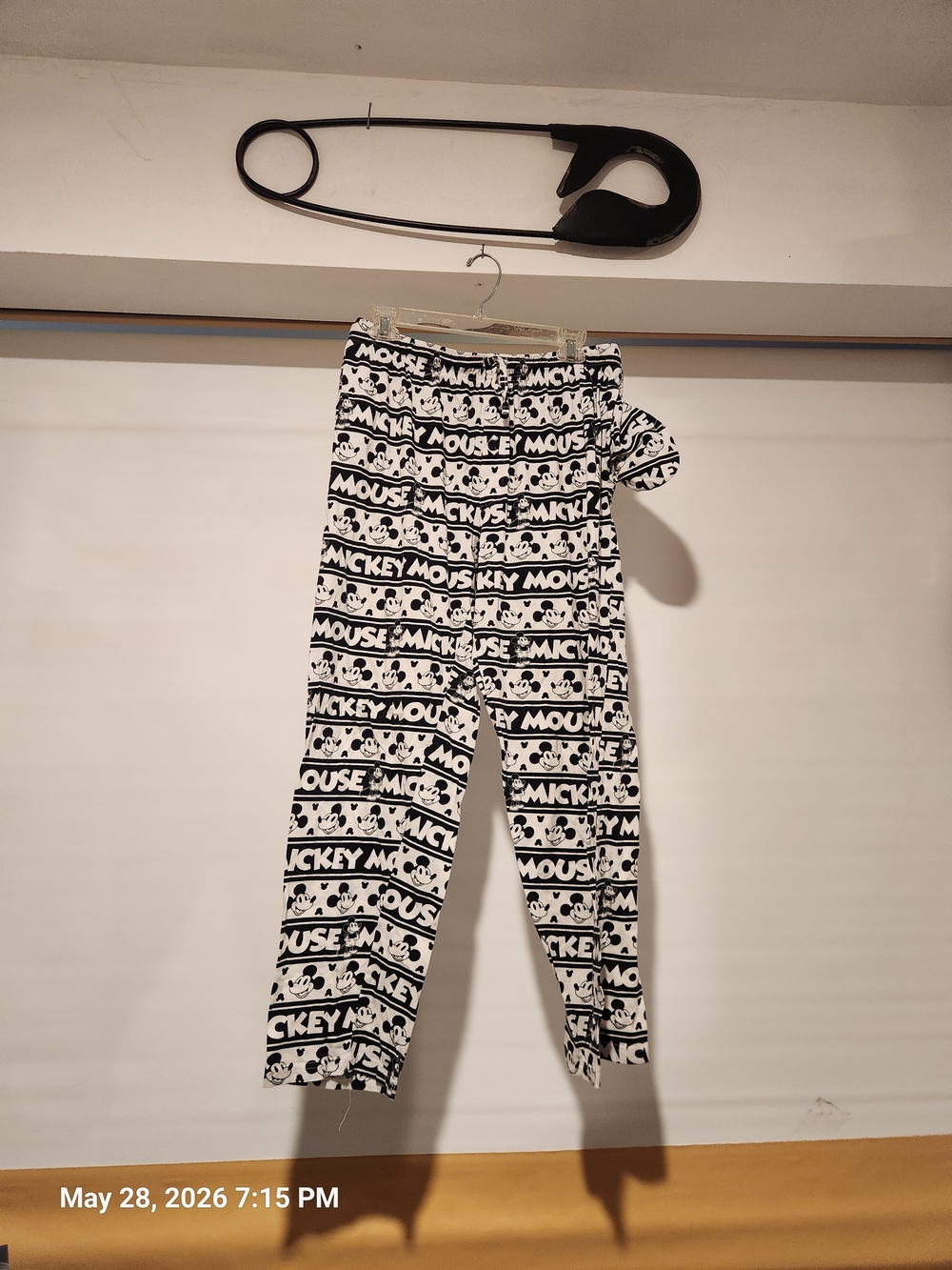 Disney Black and White Mickey Mouse Pajama Pants